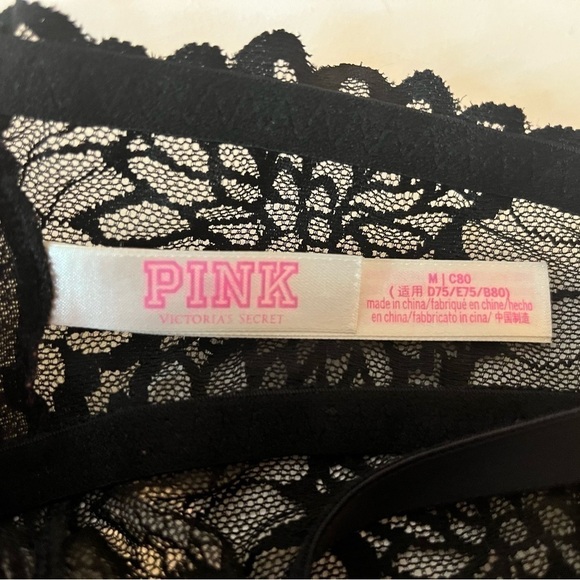 𝅺VICTORIA'S Secret  Pink Floral Lace Push-up Bralette 364139 9ZF / 2F5 - Picture 3 of 4